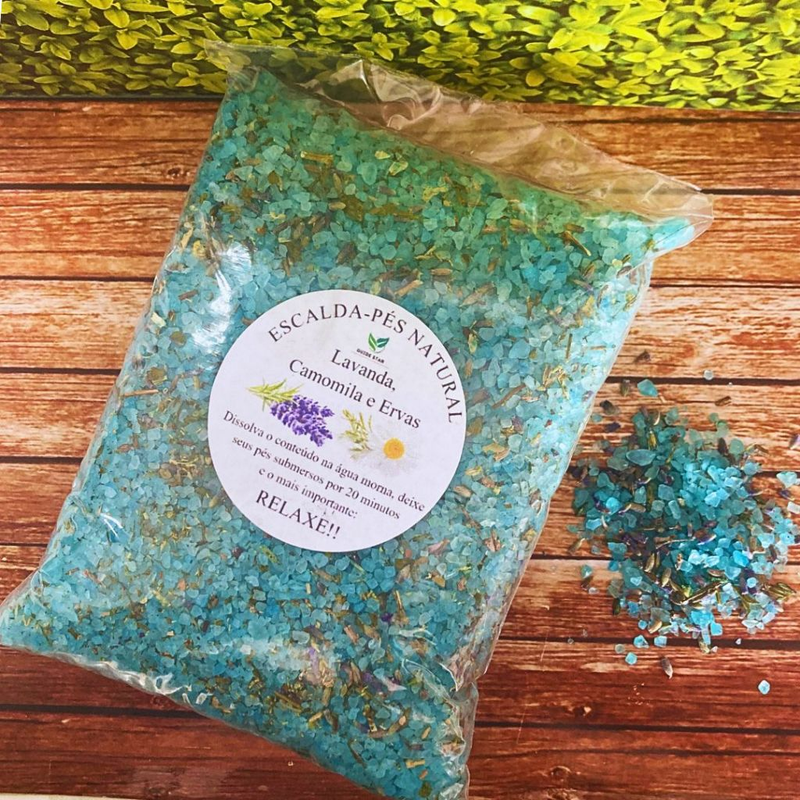 Escalda Pés 1Kg Lavanda c/ Camomila + Ervas