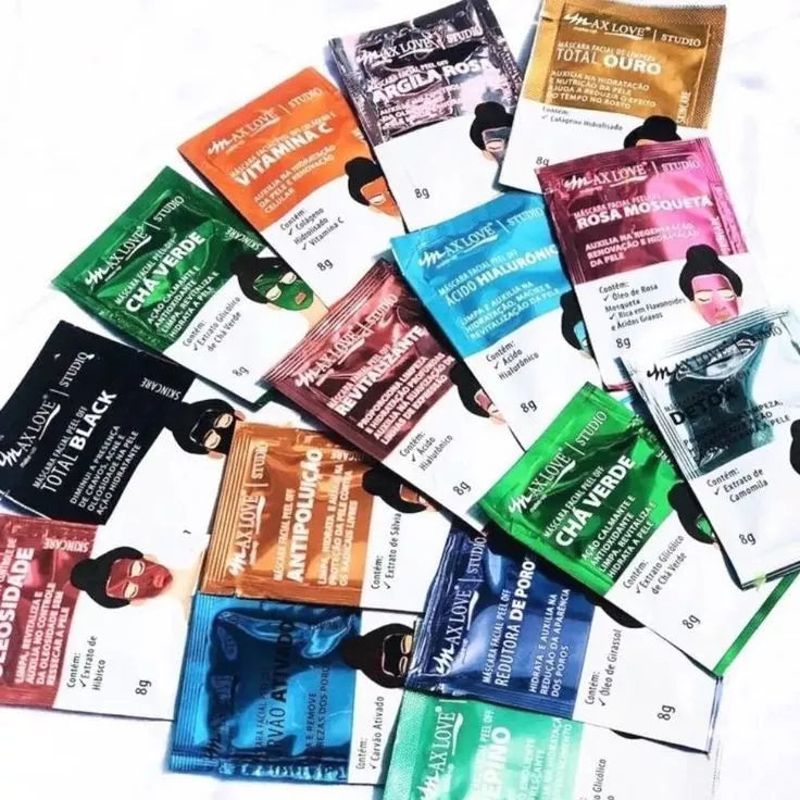 Combo 30 Máscaras Faciais Skin Care 8g
