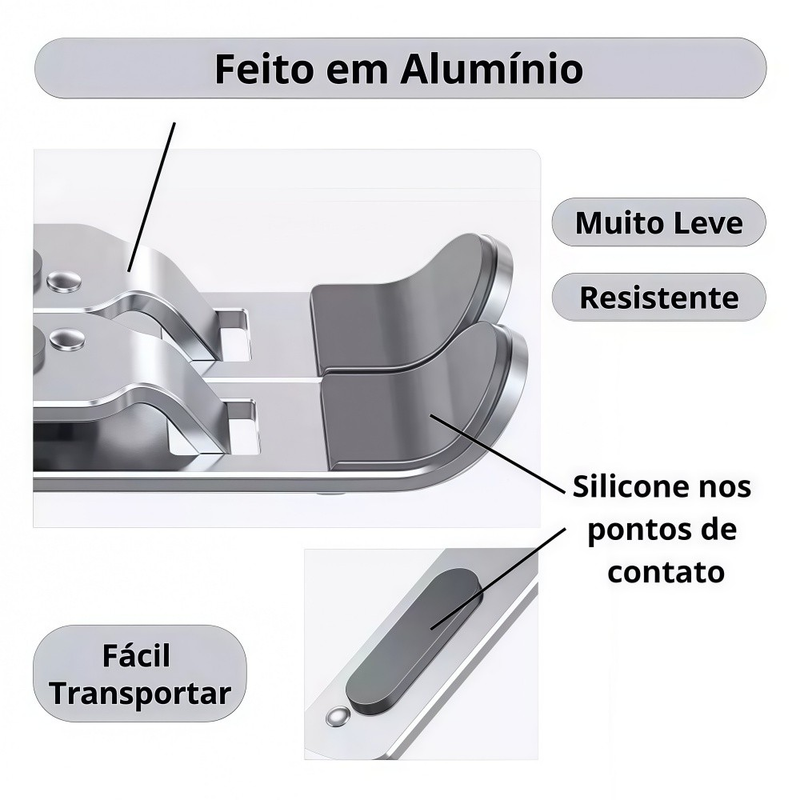 Suporte Apoio De Notebook Laptop Compacto Articulado Home Office / Suporte Notebook/ Cooler Notebook