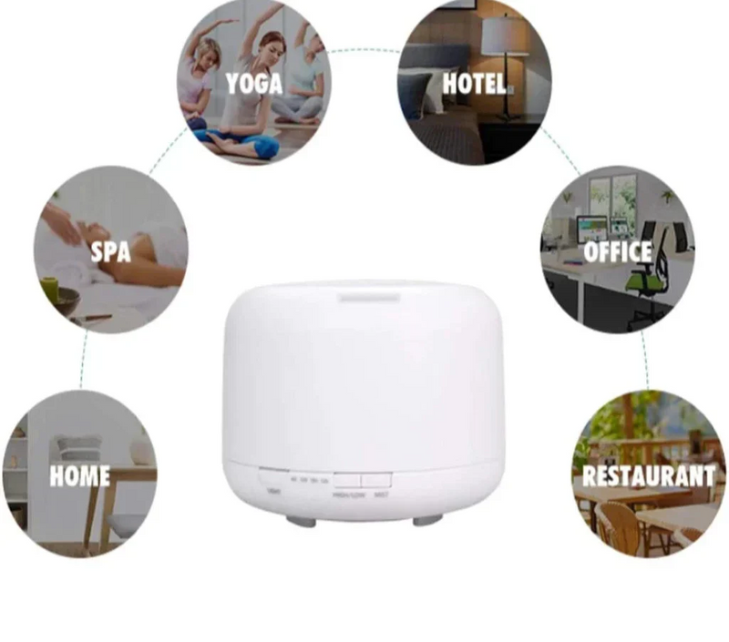 Umidificador Difusor Aromatizador com LED e Controle